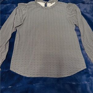 Adrianna Papell Black and White Patterned Blouse